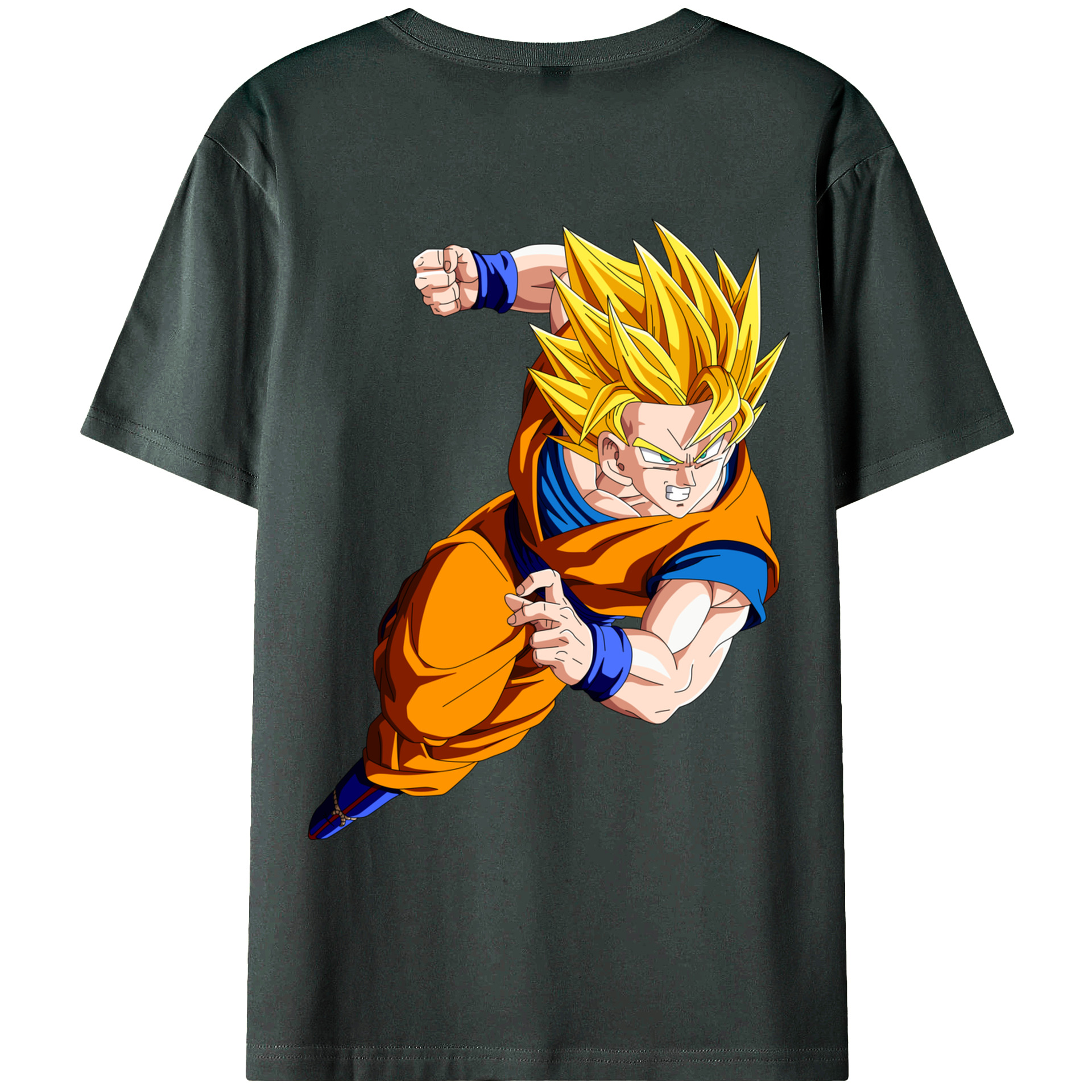 （画像用） ドラゴンボール 孫悟空（そん ごくう）Son Goku カカロット DRAGON BALL Kakarotto 綿100％ メンズ半袖Tシャツ（バックプリント） 通気性